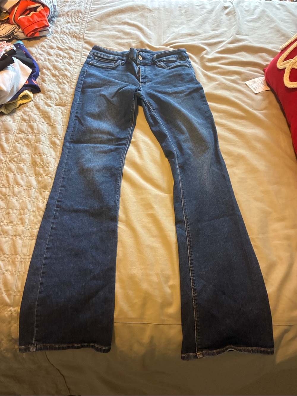 White House Black Market Women's Dark Blue Boot Cut Jeans
